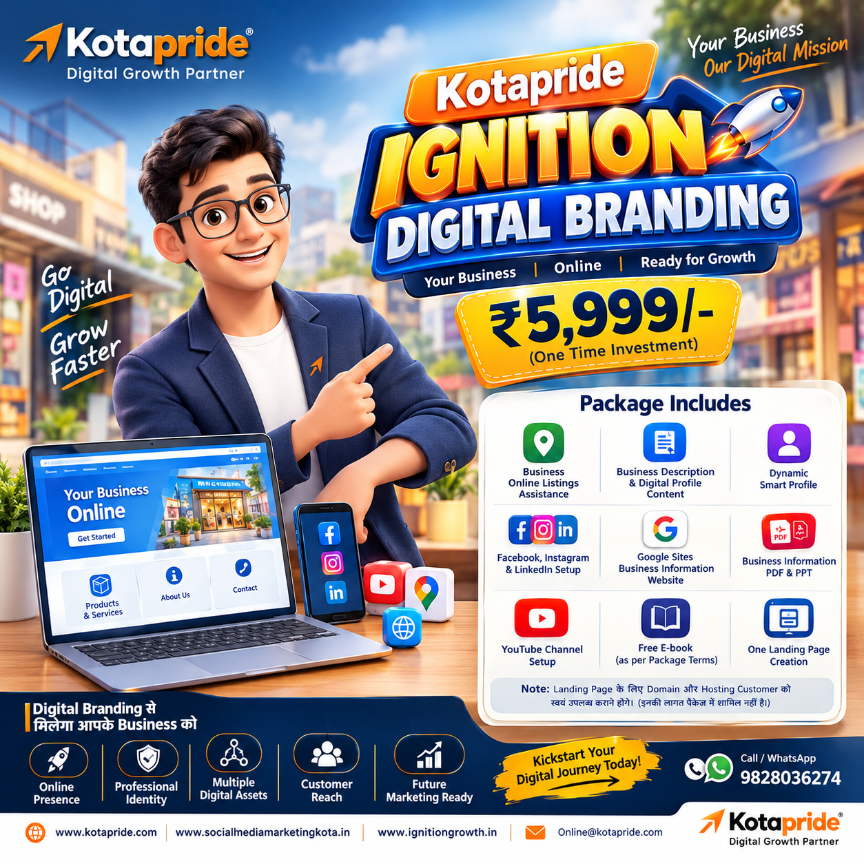 Kotapride Ignition Digital Branding – Rs. 5,999/- (One Time Investment)