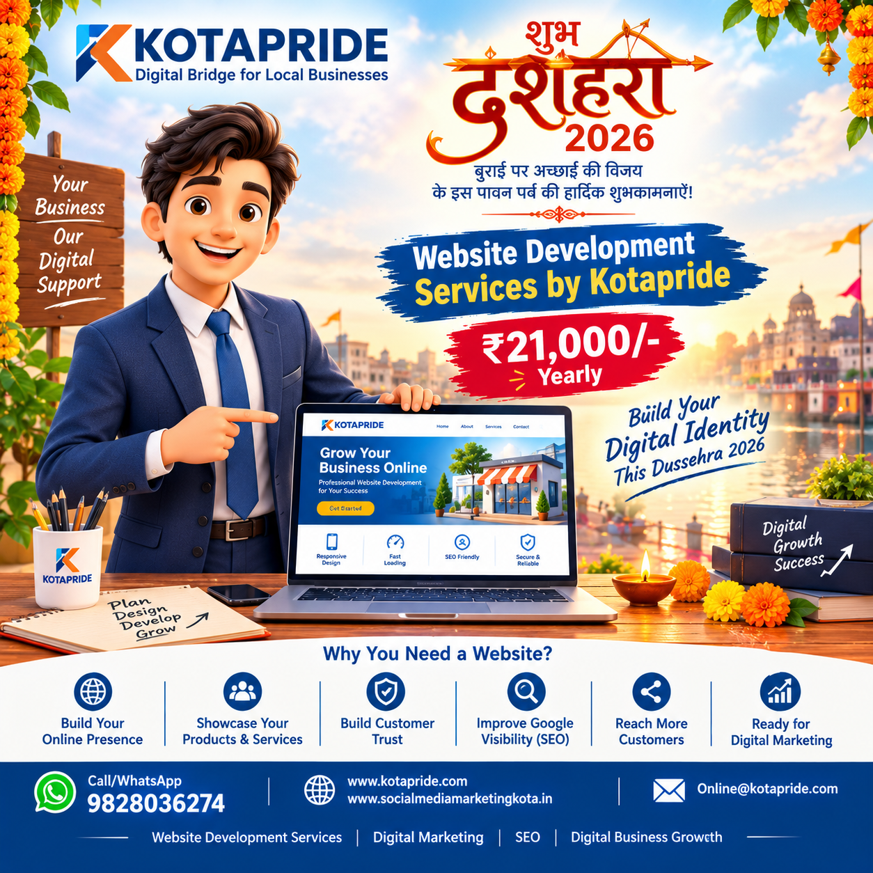 Website Development Services by Kotapride – Rs. 21,000/- Yearly